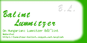 balint lumnitzer business card
